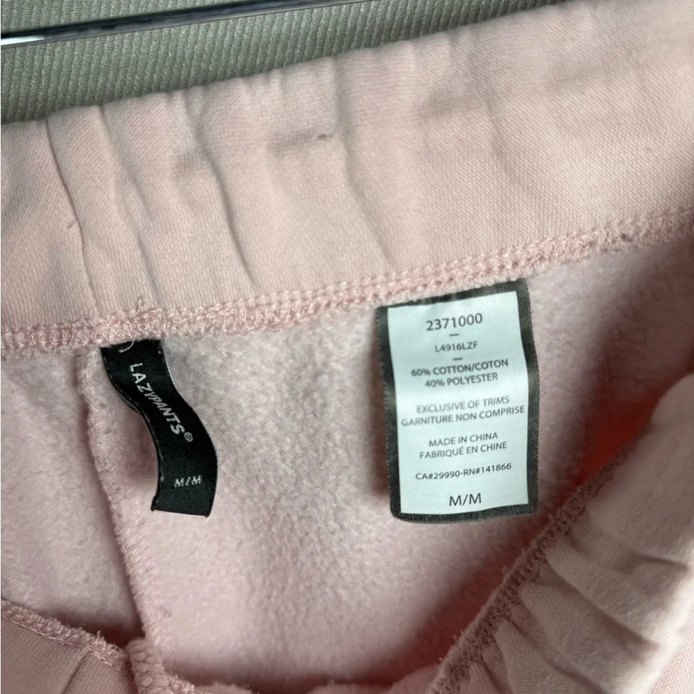 Lazy Pants Niki Fleece Relaxed Joggers with Stain (See Photos) - Medium in Pink - Picture 6 of 9